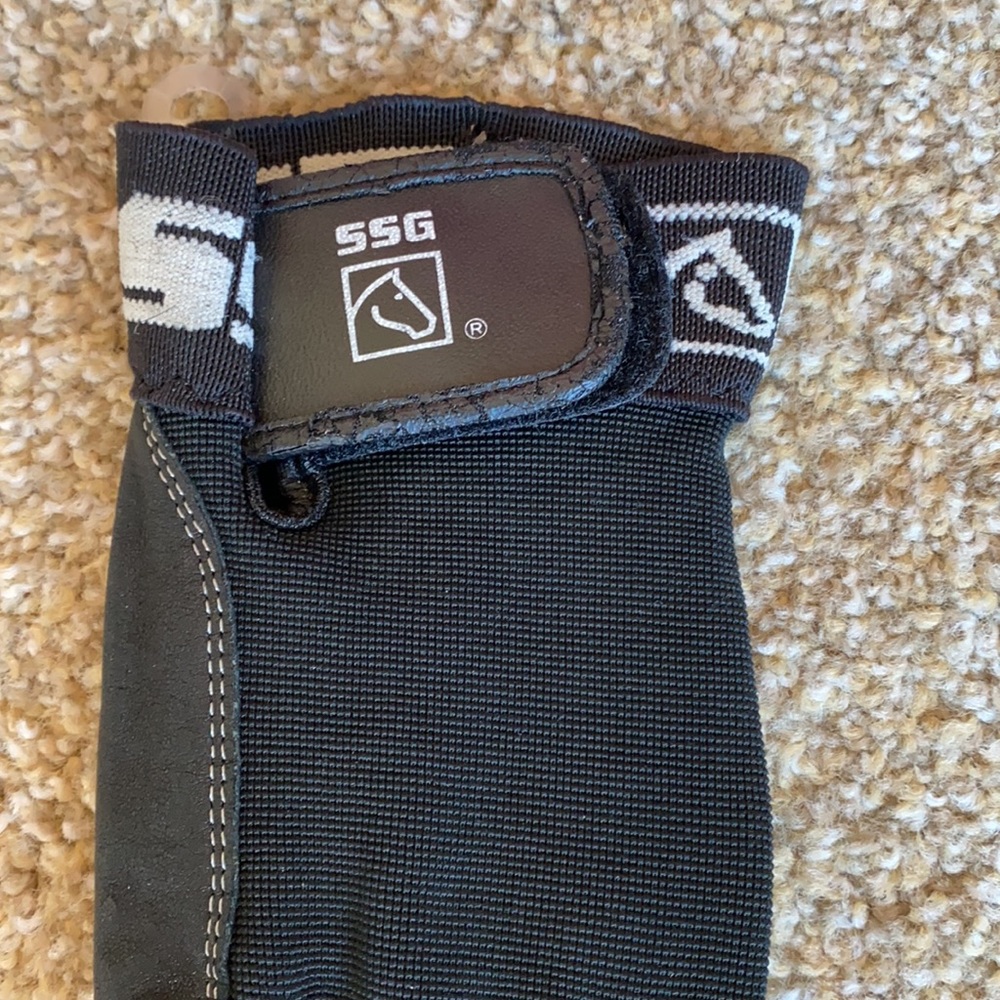 New SSG black cowboy leather roping glove right hand size small - Picture 3 of 8